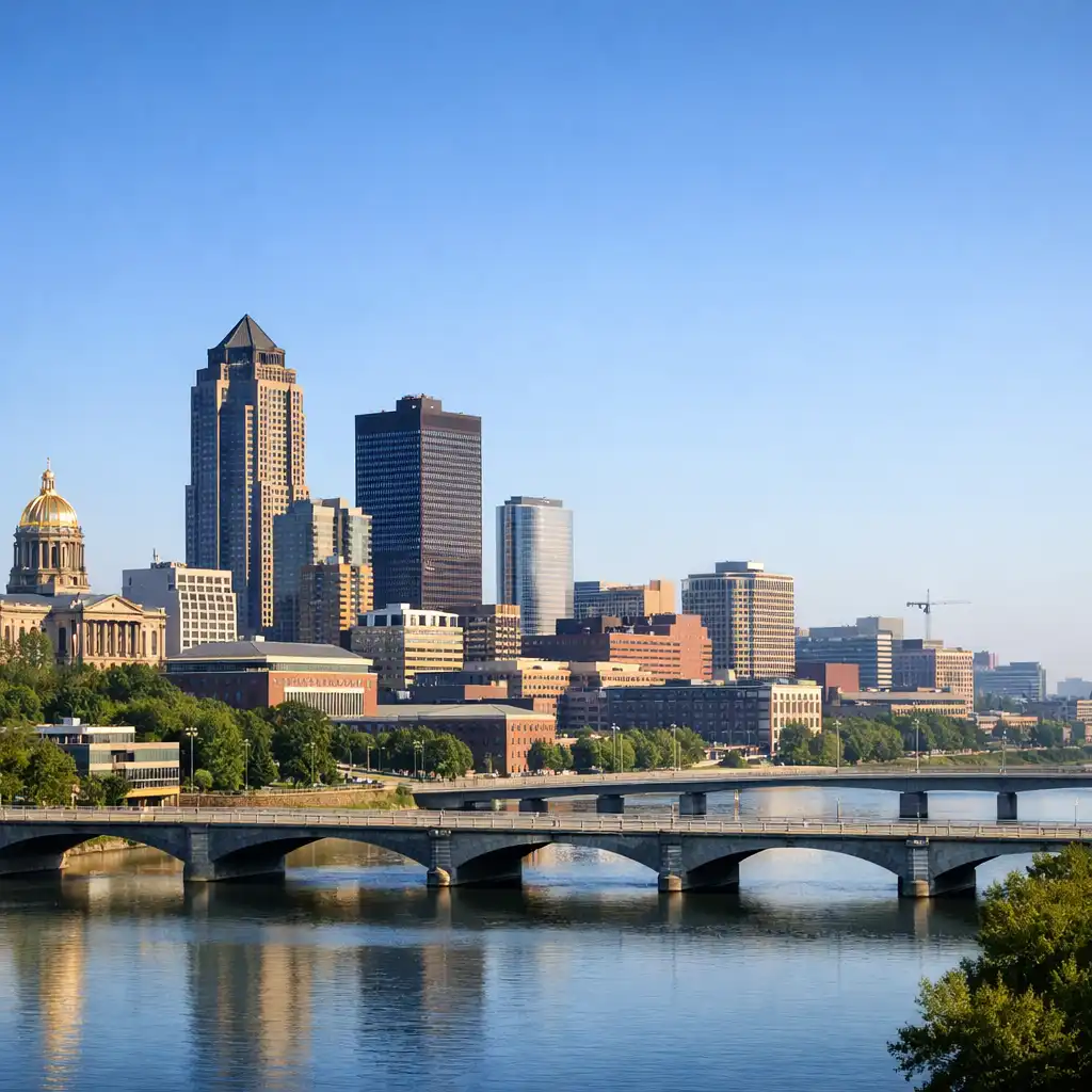 Iowa road and landscape